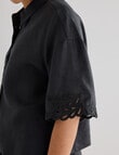 Mineral Emmett Embroidery Shirt, Black product photo View 05 S