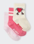 Bonds Stay Ons Outfitting Crew Socks, 3-Pack, Cream Multi product photo View 02 S