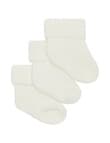 Bonds Newbies Wondersock Quarter Crew Sock, 3-Pack, Mascarpone product photo View 03 S