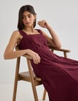 Whistle Embroidered Empire A-Line Midi Dress, Cassis product photo