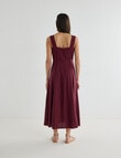 Whistle Embroidered Empire A-Line Midi Dress, Cassis product photo View 02 S