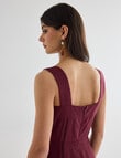 Whistle Embroidered Empire A-Line Midi Dress, Cassis product photo View 06 S