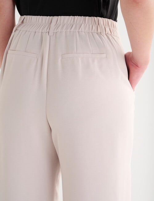 Oliver Black Cropped Wide Leg Pant, Bone product photo View 05 L