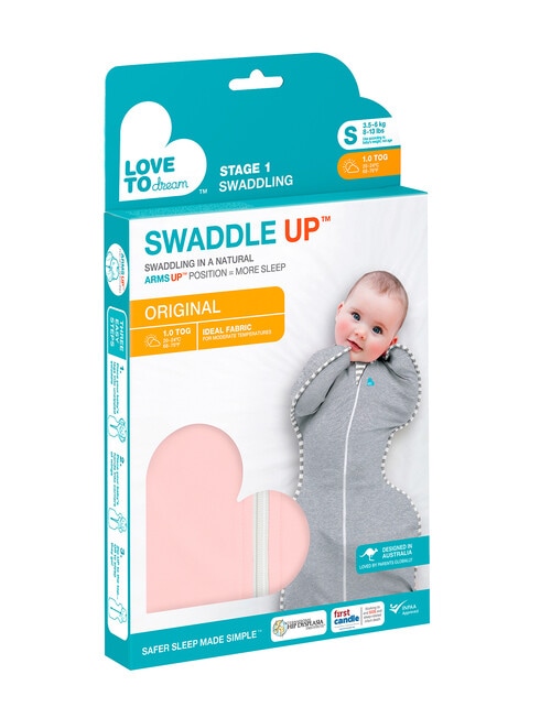 LOVE TO DREAM Swaddle Up Original 1.0 TOG Small, Dusty Pink product photo View 05 L