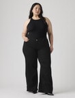 Levis 318 Shaping Wide Leg Jeans, Soft Black product photo