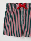 Santa Bear Girls Christmas Knit Woven PJ Set, 2-8 product photo View 03 S