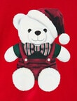 Santa Bear Boys Christmas Knit Woven PJ Set, 2-8 product photo View 02 S
