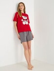 Santa Bear Santa Bear Women's Family PJ Set, Red product photo