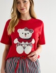 Santa Bear Santa Bear Women's Family PJ Set, Red product photo View 05 S