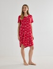 Whistle Sleep T-Shirt Nightie, Cherry Red product photo View 03 S