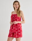 Whistle Sleep Cami & Short PJ Set, Cherry Red product photo View 04 S