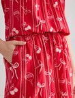 Whistle Sleep Cami & Short PJ Set, Cherry Red product photo View 05 S
