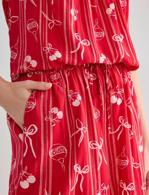 Whistle Sleep Cami & Short PJ Set, Cherry Red product photo View 05 L