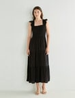 Whistle Tiered Shirred Strap Dress, Black product photo View 04 S