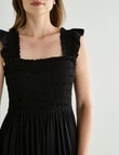 Whistle Tiered Shirred Strap Dress, Black product photo View 05 S