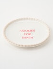 Christmas Shop Santa Cookie Plate, Natural product photo