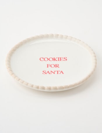 Christmas Shop Santa Cookie Plate, Natural product photo