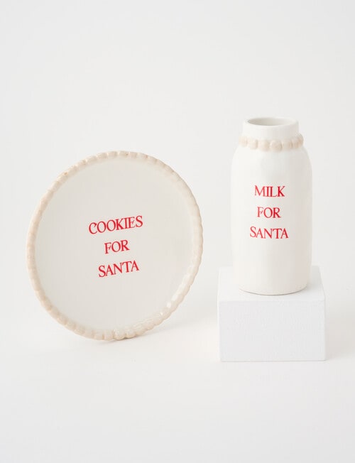 Christmas Shop Santa Cookie Plate, Natural product photo View 04 L