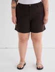 Amy & Ivy A-line Denim Short, Chocolate product photo