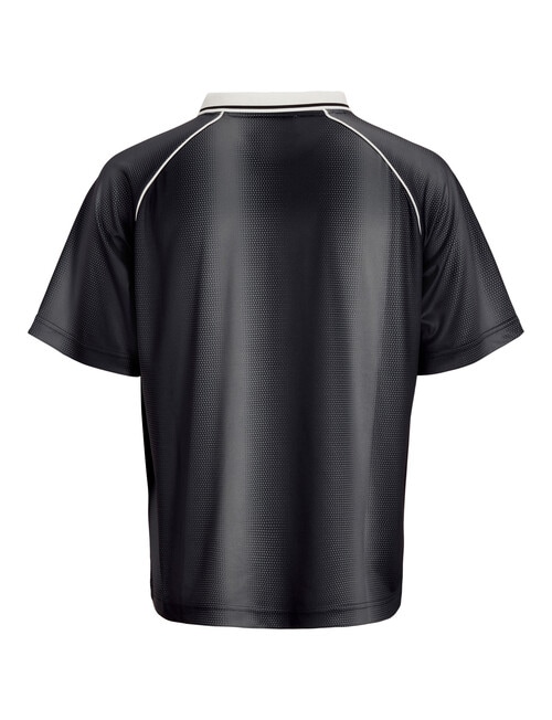 Jack & Jones Club Football Open Collar Tee, Black product photo View 02 L