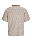 Jack & Jones Club Football Open Collar Tee, Dove AOP product photo View 02 S
