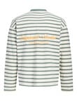 Jack & Jones Stripe Crew Long Sleeve Tee, Laurel Wreath product photo View 02 S