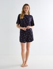 Zest Sleep Knit PJ Set, Navy Pohutukawa product photo