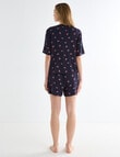 Zest Sleep Knit PJ Set, Navy Pohutukawa product photo View 02 S