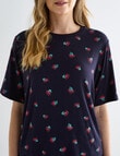 Zest Sleep Knit PJ Set, Navy Pohutukawa product photo View 04 S