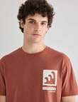 Gasoline Nicaragua Printed Tee, Brick product photo View 04 S