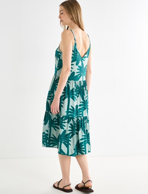 Zest Palm Print Tiered Dress product photo View 02 L