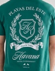 Gasoline Playas Printed Tee, Green product photo View 05 S