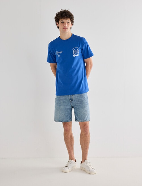 Gasoline Playas Printed Tee, Blue product photo View 03 L
