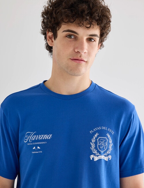 Gasoline Playas Printed Tee, Blue product photo View 05 L