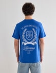 Gasoline Playas Printed Tee, Blue product photo View 02 S