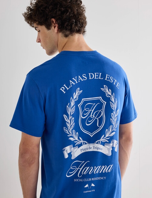 Gasoline Playas Printed Tee, Blue product photo View 06 L