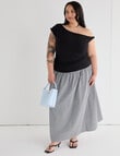Amy & Ivy Asymmetrical Knit Top, Black product photo View 03 S
