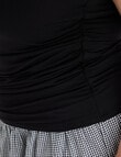 Amy & Ivy Asymmetrical Knit Top, Black product photo View 05 S