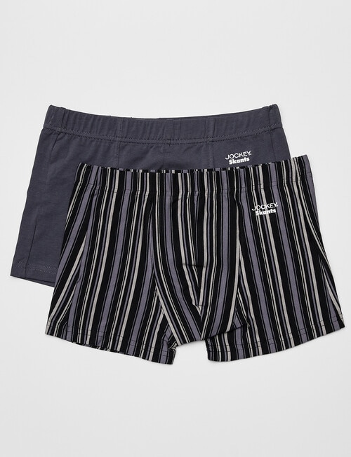 Jockey Skants Trunks, 2-Pack, Grey & Grey Stripe product photo