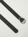 Boston + Bailey Leather Belt, Black & Silver Buckle product photo View 02 S