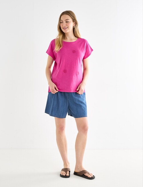Zest Chambray Short, Mid Wash product photo View 03 L