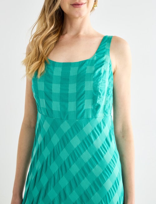 Zest Green Check Bias Dress product photo View 05 L