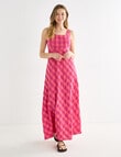 Zest Pink Check Bias Dress product photo