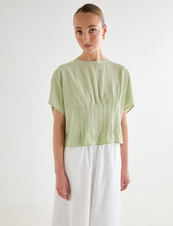 Jigsaw Air Top, Lettuce Green product photo