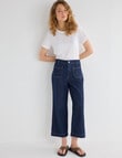 Denim Republic Patch Pocket Wide Leg Crop Jean, Rinse product photo View 03 S