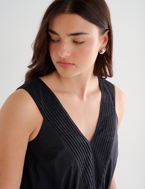 Mineral Rumi Pintuck Dress, Black product photo View 05 L