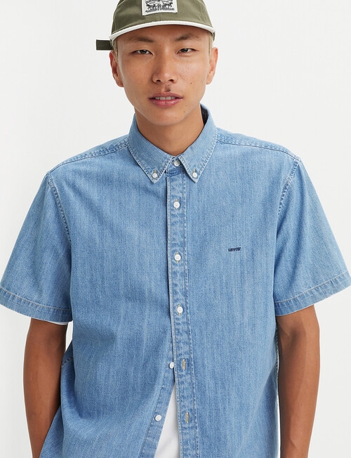 Levis Authentic Button Down Shirt, Blue Wash product photo View 03 L