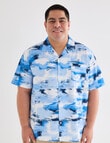 Gasoline King Size Brush Stroke Tee, Light Blue product photo View 05 S