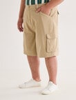 Gasoline King Size Canvas Cargo Short, Tan product photo