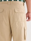 Gasoline King Size Canvas Cargo Short, Tan product photo View 05 S